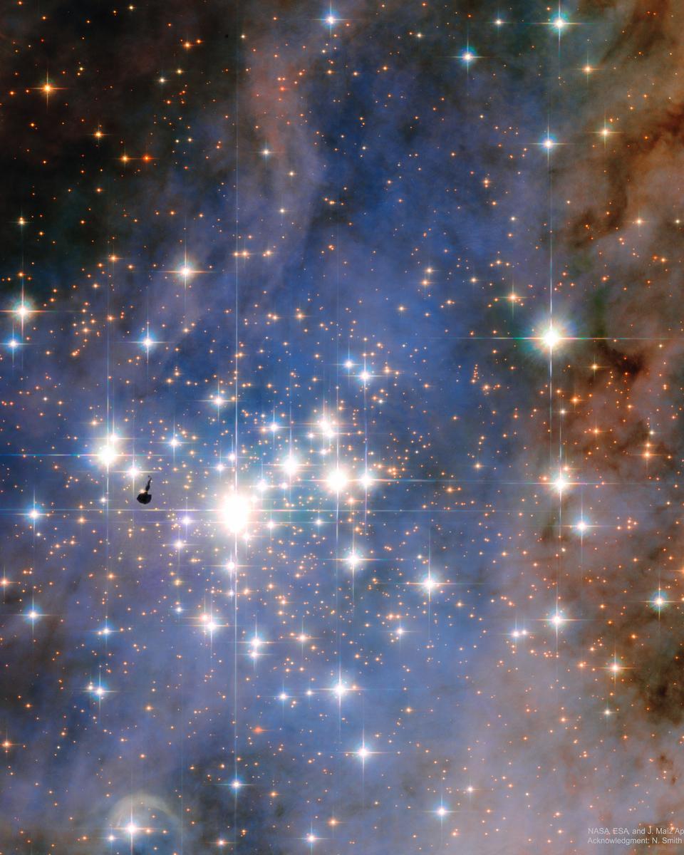 Young Star Cluster Trumpler 14 from Hubble