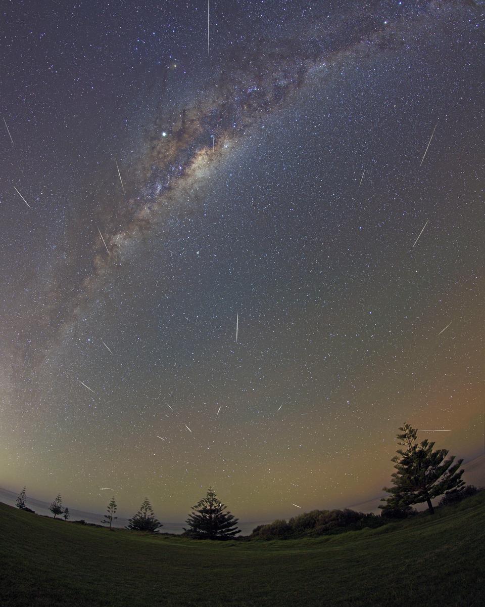 Halley Dust and Milky Way