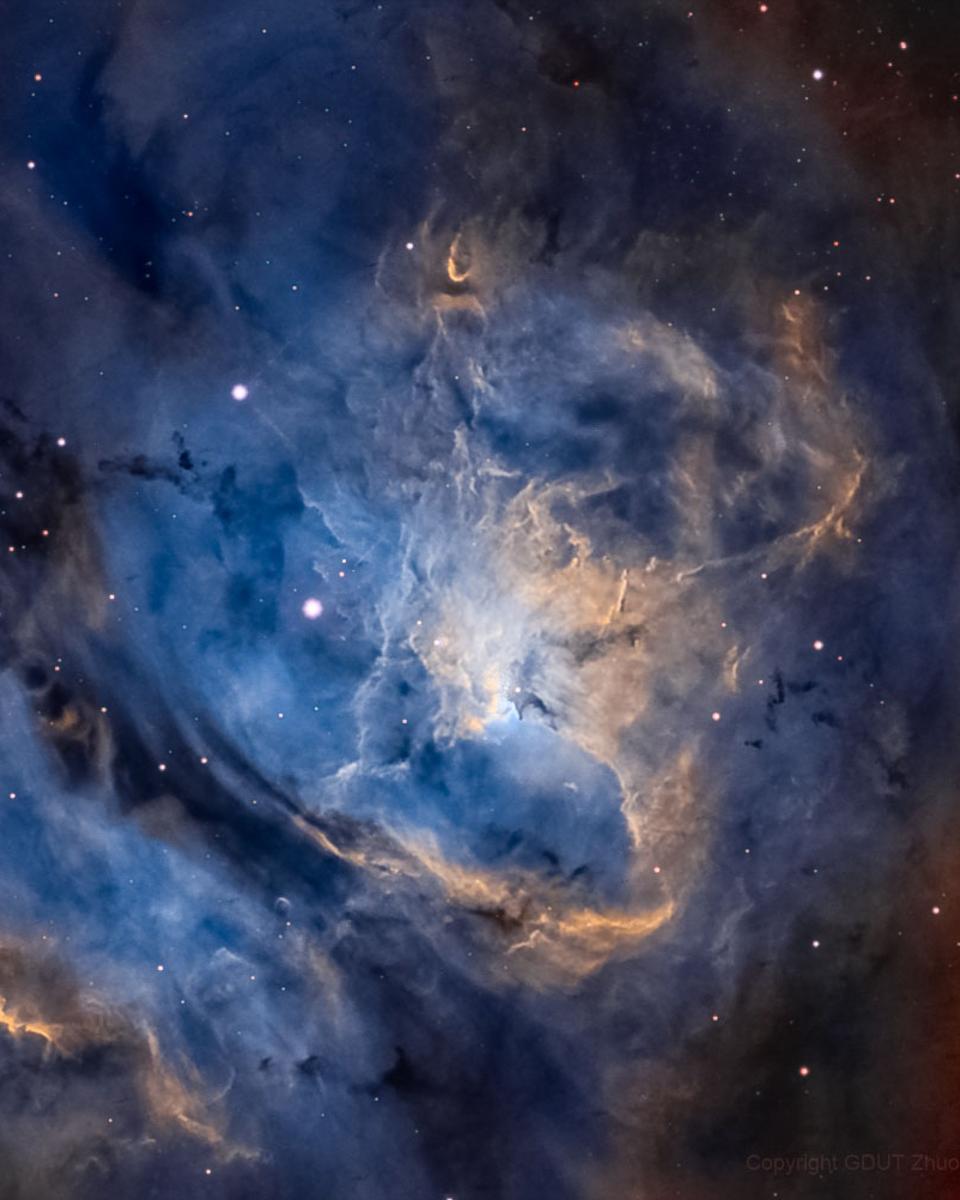 Near the Center of the Lagoon Nebula
