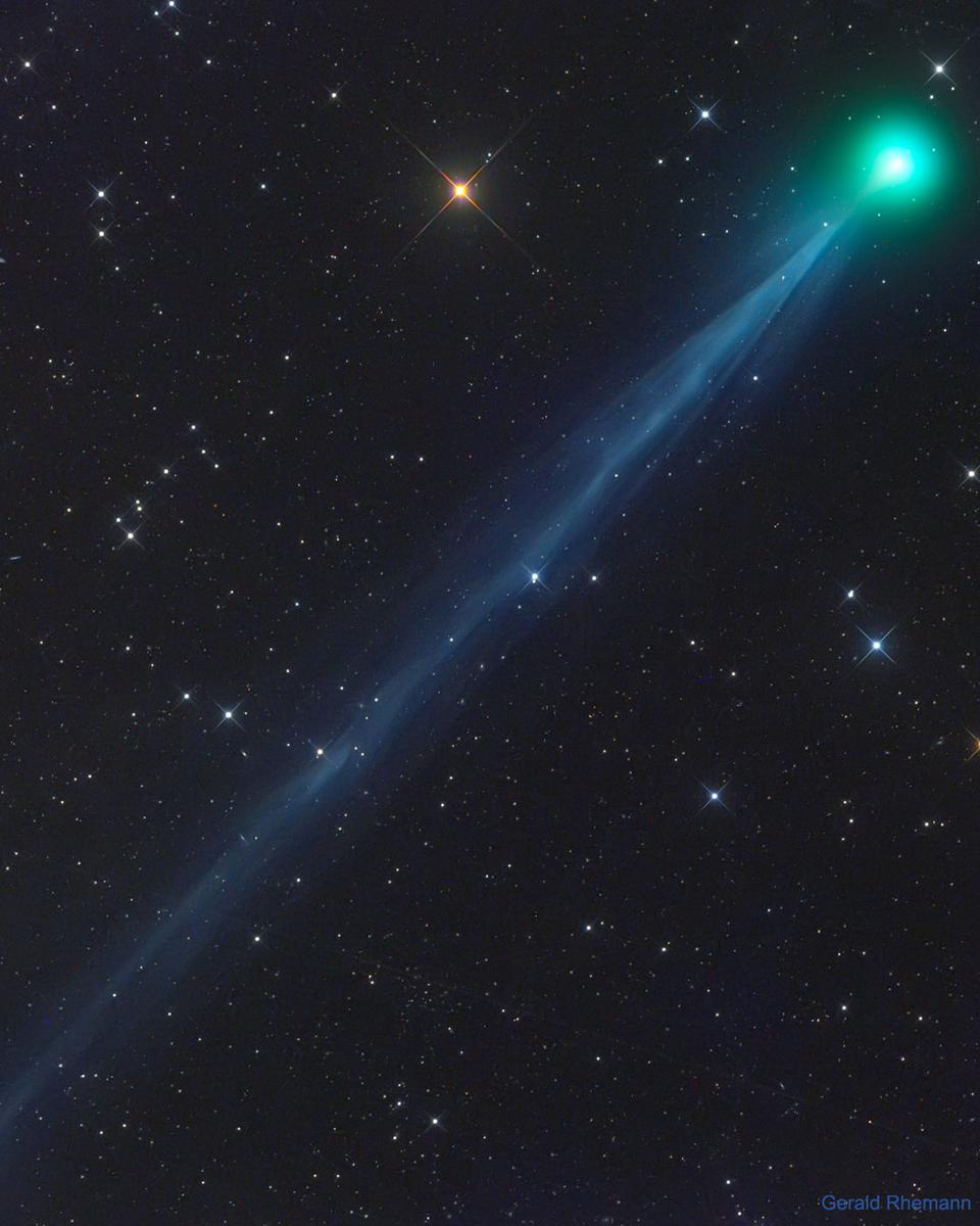 The Ion Tail of New Comet SWAN