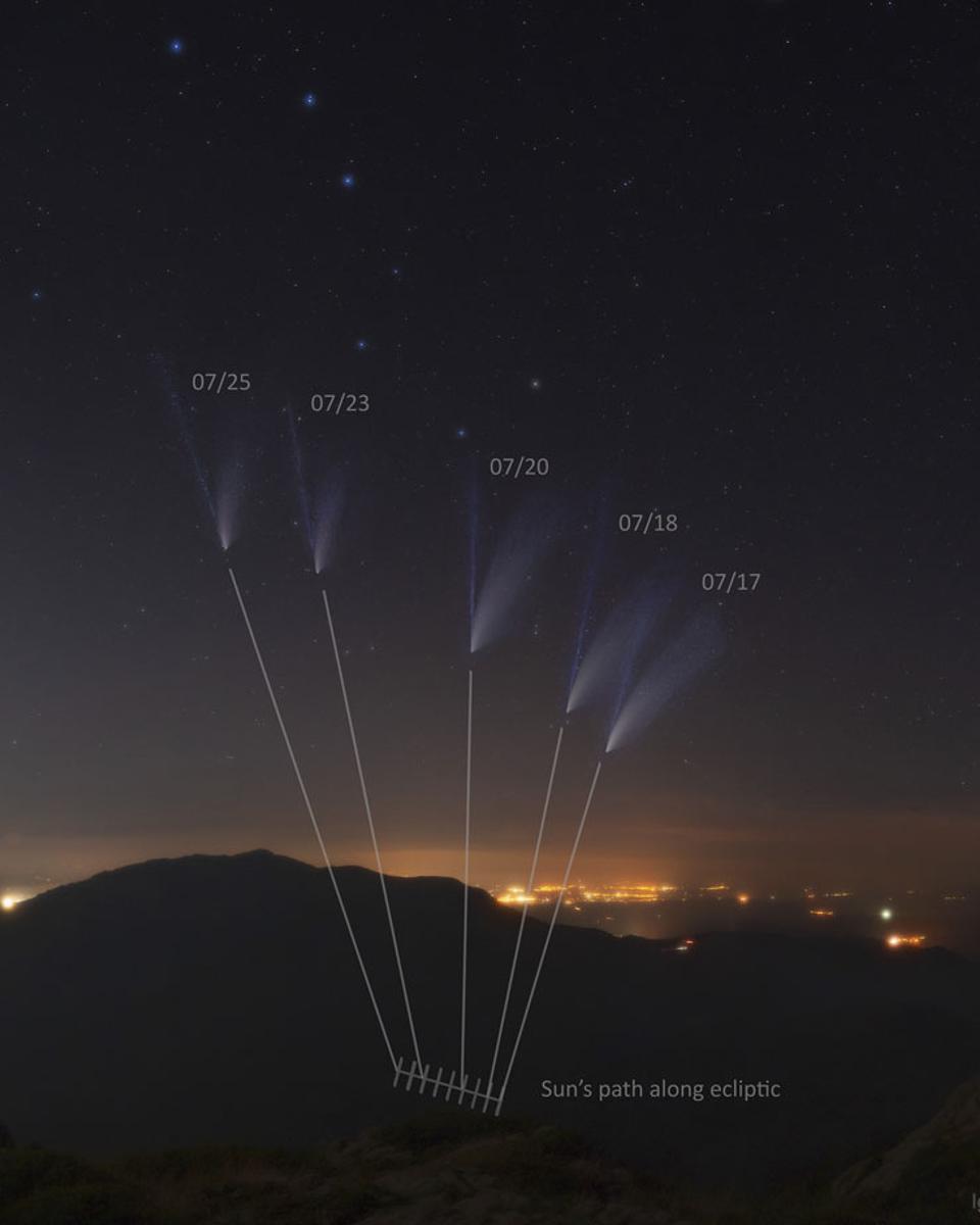 The Shifting Tails of Comet NEOWISE