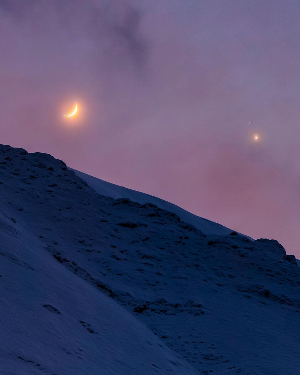 Conjunction after Sunset