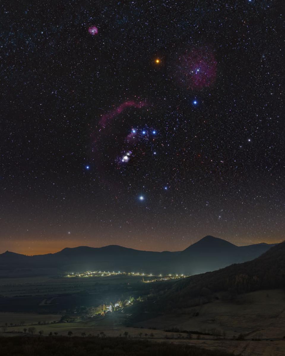Orion over the Central Bohemian Highlands