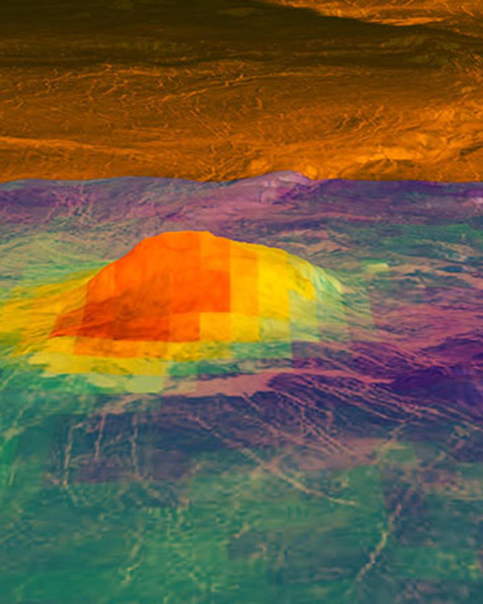 Evidence of an Active Volcano on Venus