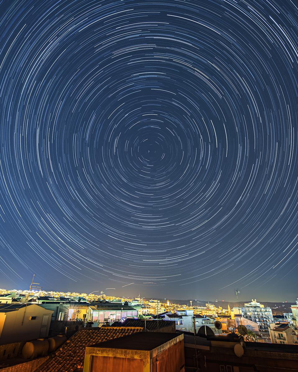 Stars Trail over Ragusa
