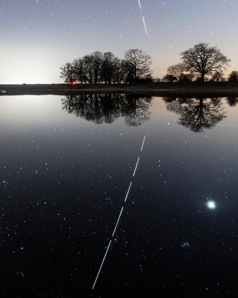 Reflecting the International Space Station