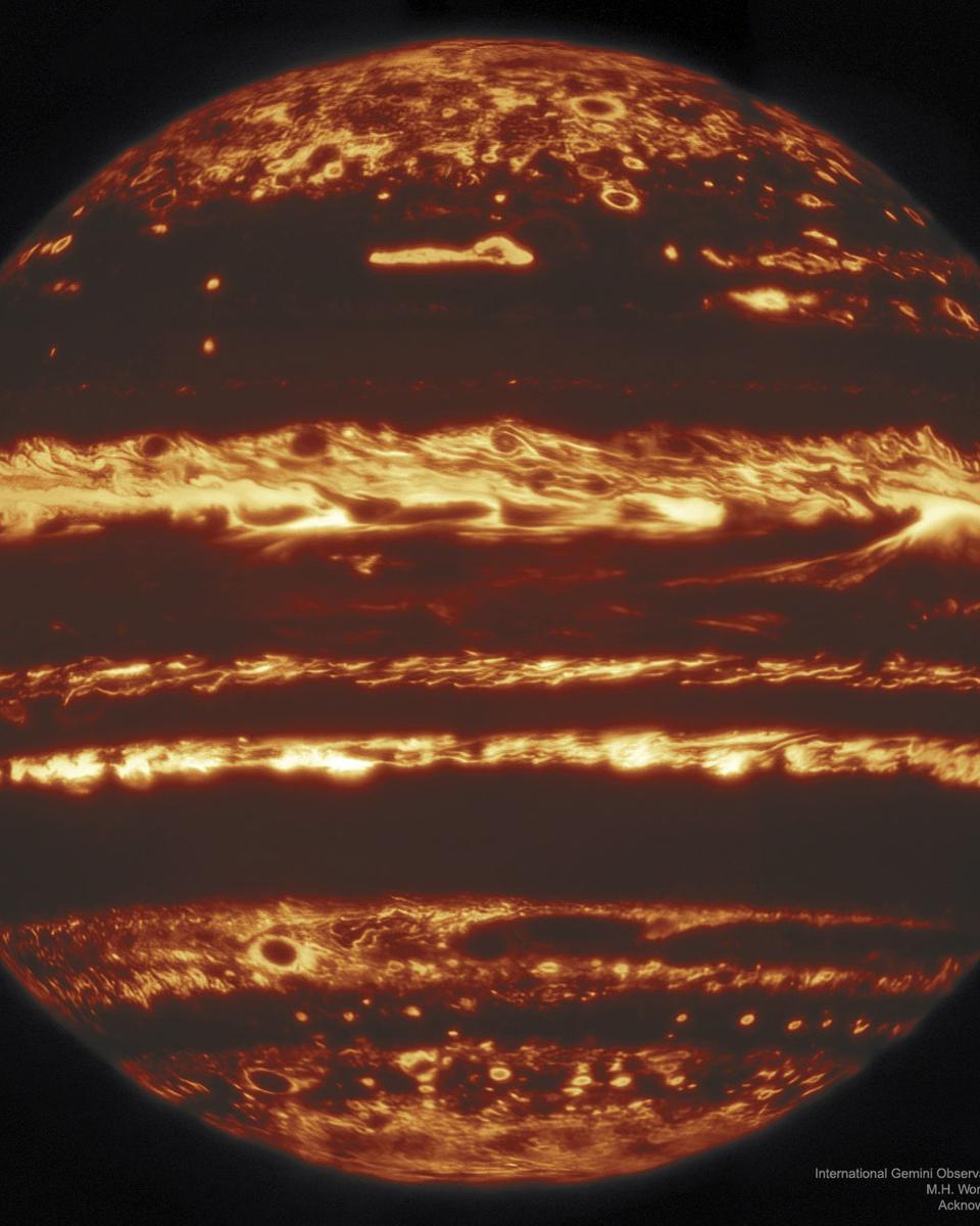 Jupiter in Infrared from Gemini