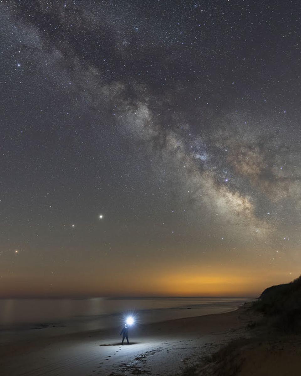 Moon, Mars, Saturn, Jupiter, Milky Way