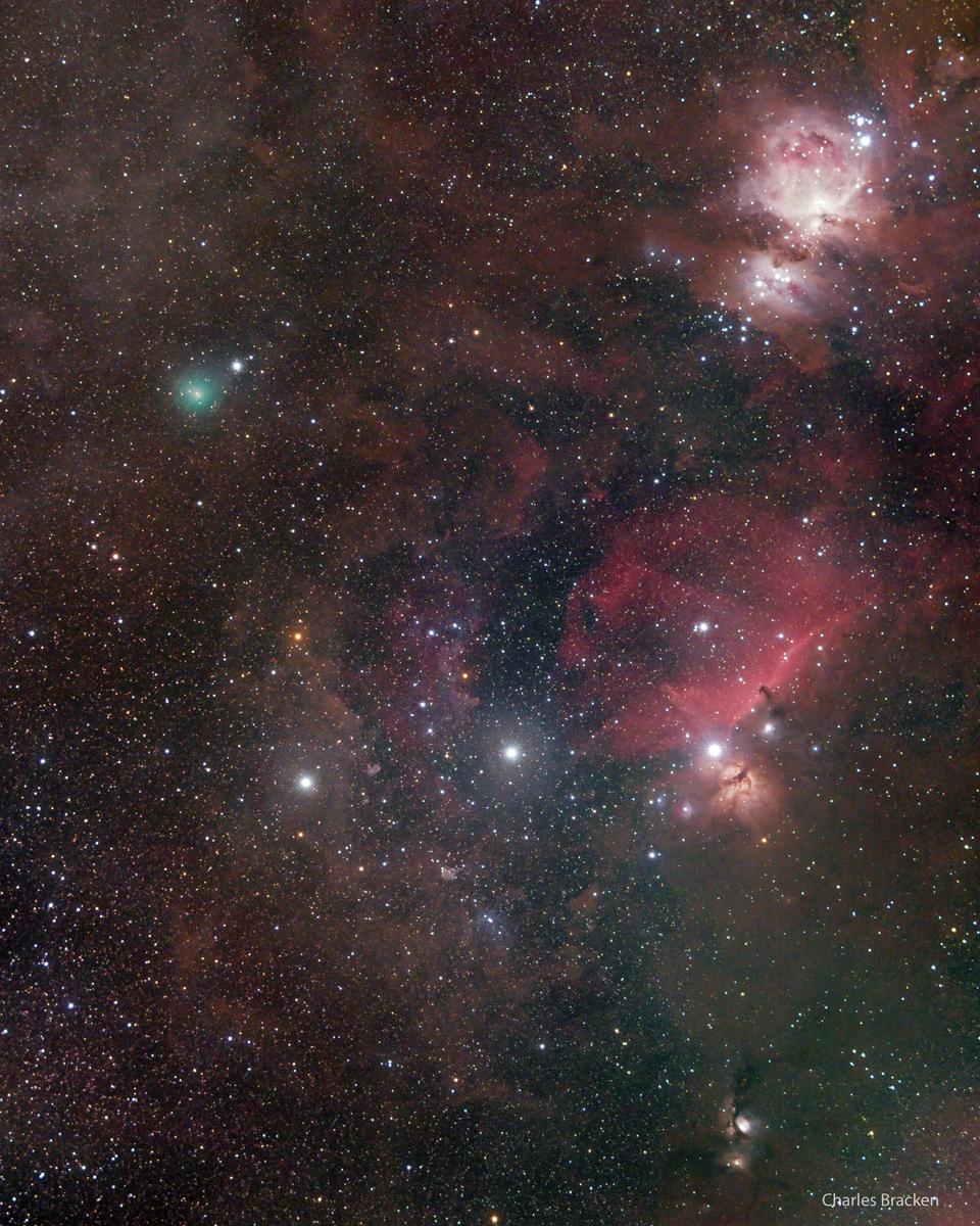 Comet ATLAS and Orion's Belt