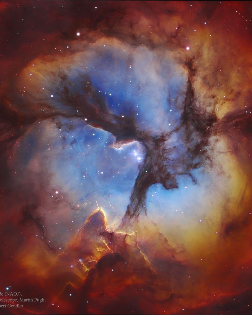 In the Center of the Trifid Nebula