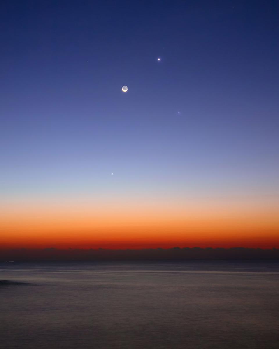 Venus, Mercury, and the Waning Moon