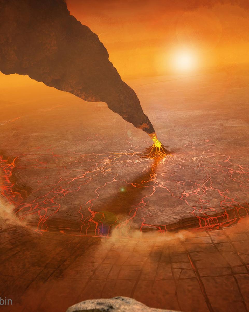 Venusian Volcano Imagined