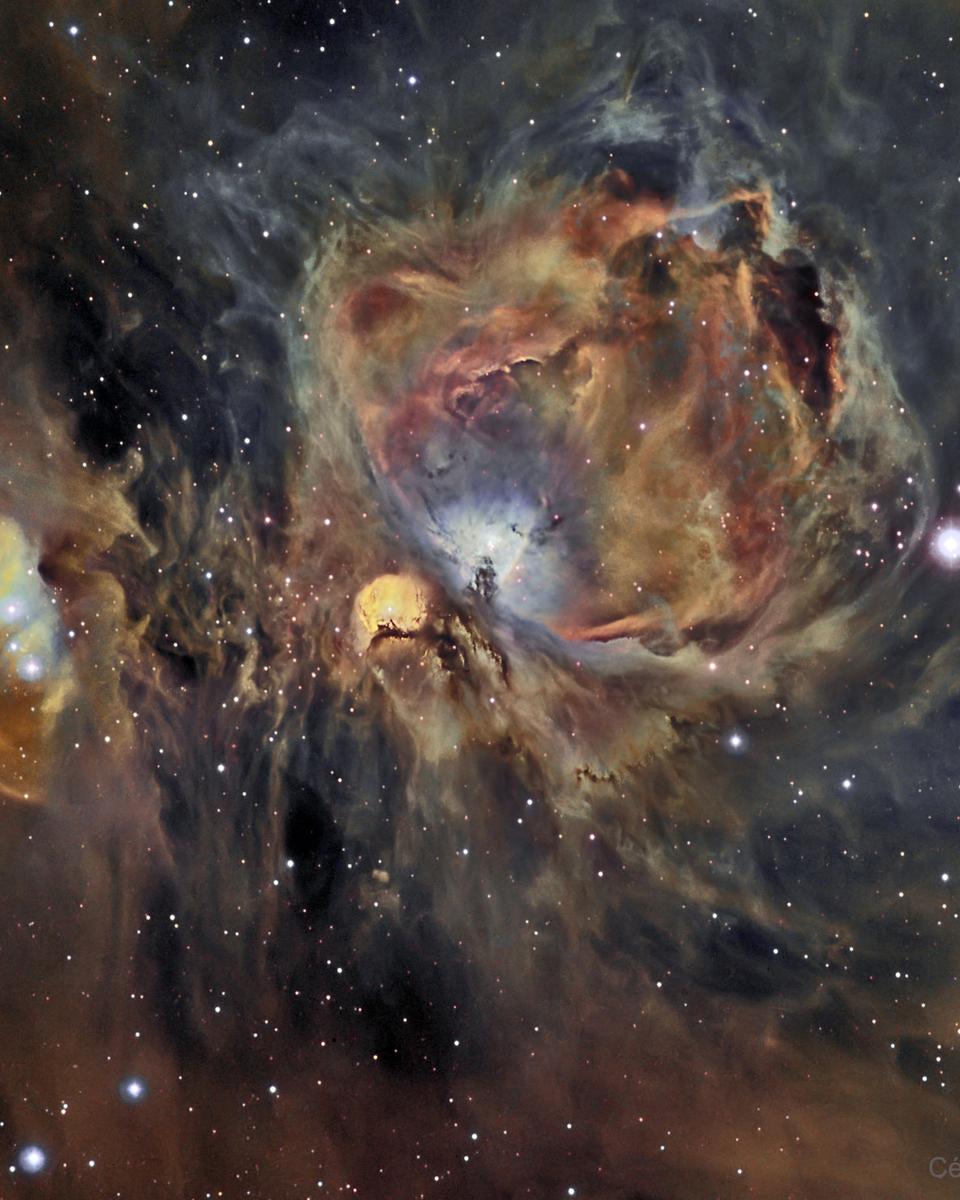 Orion Nebula in Oxygen, Hydrogen, and Sulfur