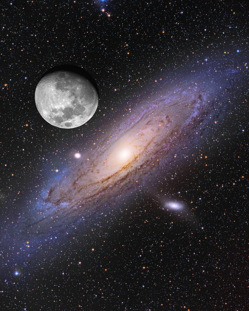 Moon over Andromeda