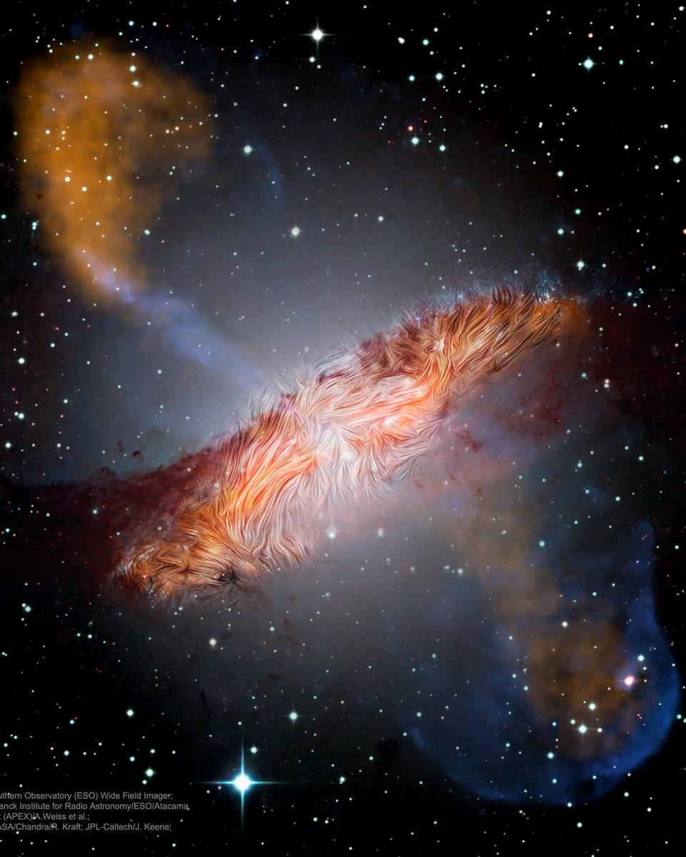 Centaurus A's Warped Magnetic Fields
