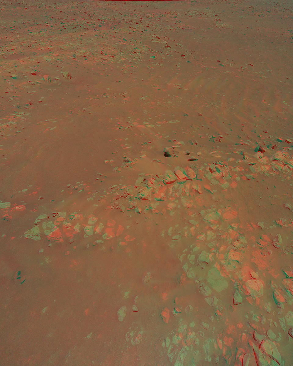 Jezero Crater: Raised Ridges in 3D