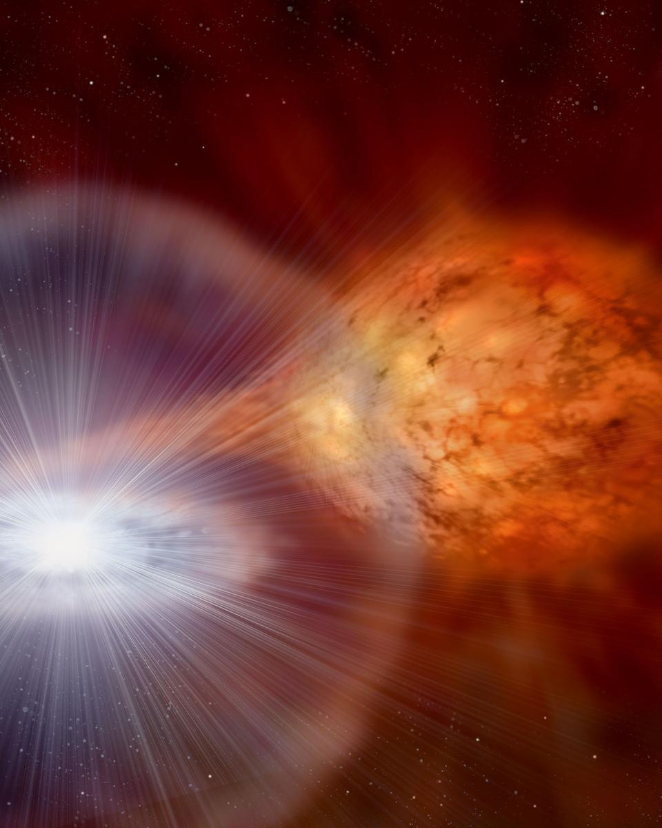 Explosions from White Dwarf Star RS Oph