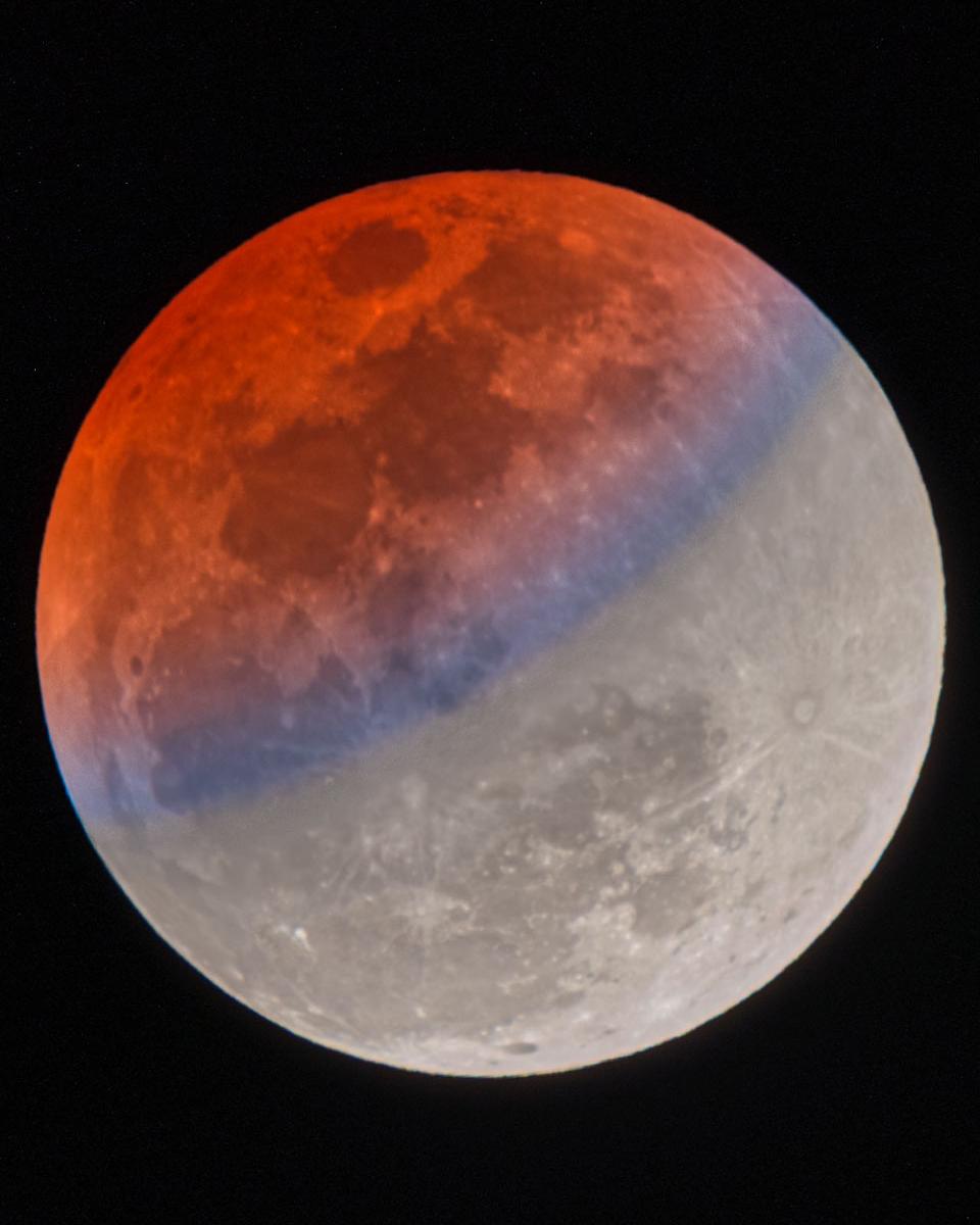 A Blue-Banded Blood Moon