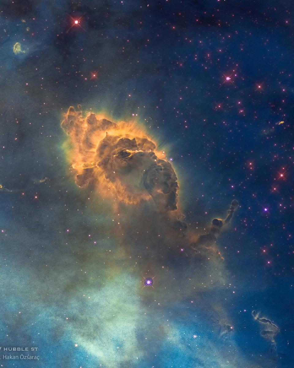 HH 666: Carina Dust Pillar with Jet