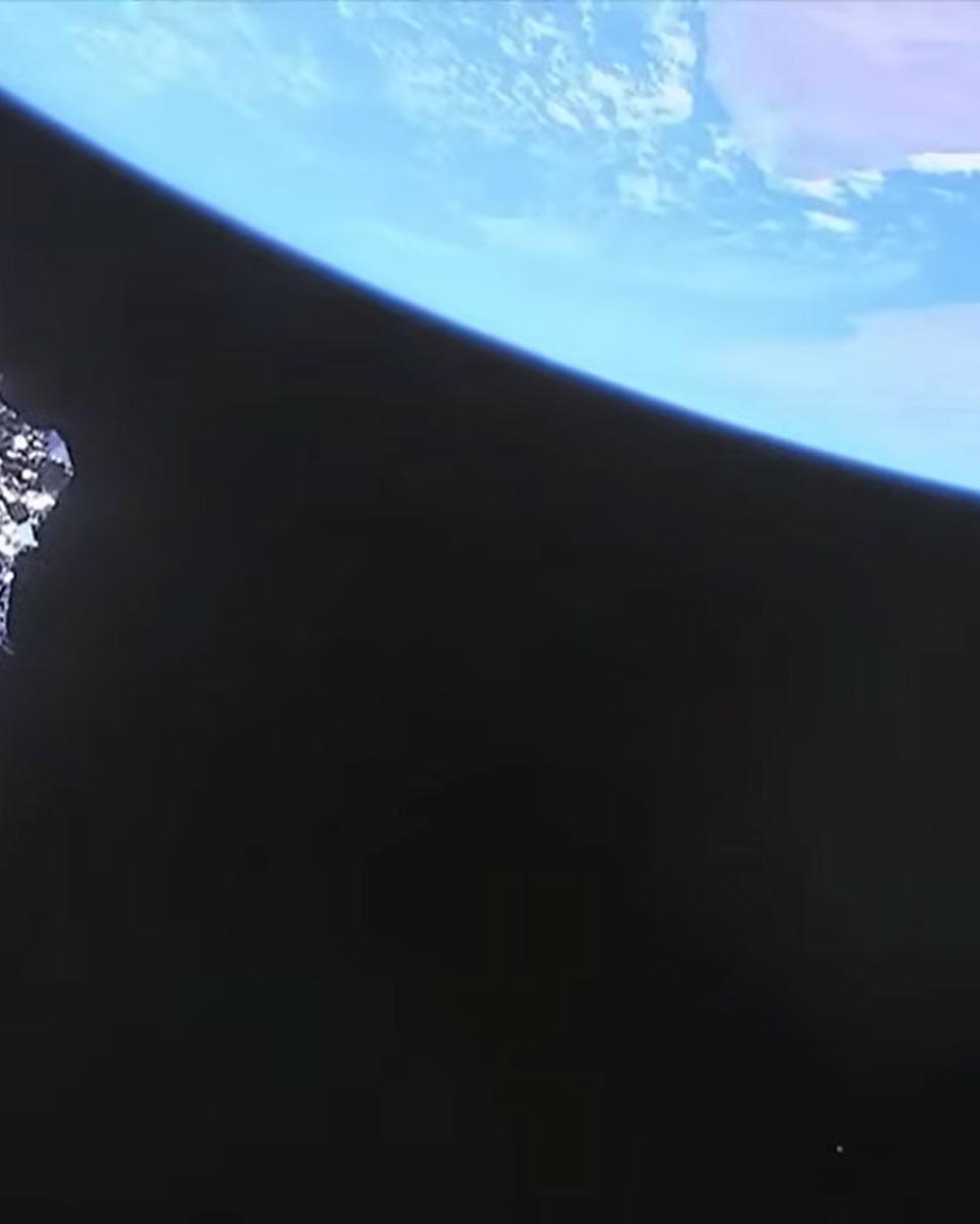 James Webb Space Telescope over Earth