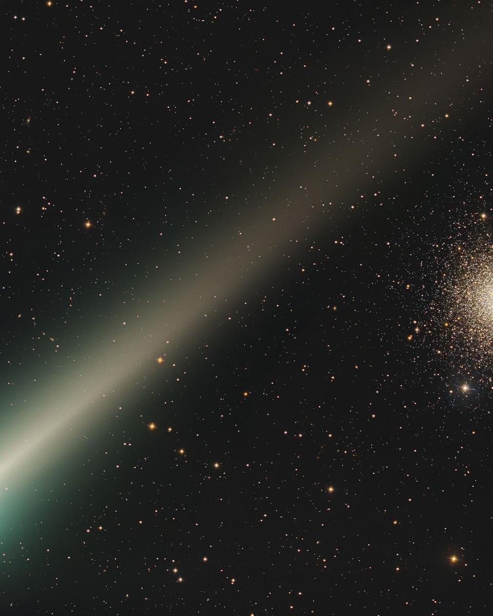 Comet Leonard Before Star Cluster M3
