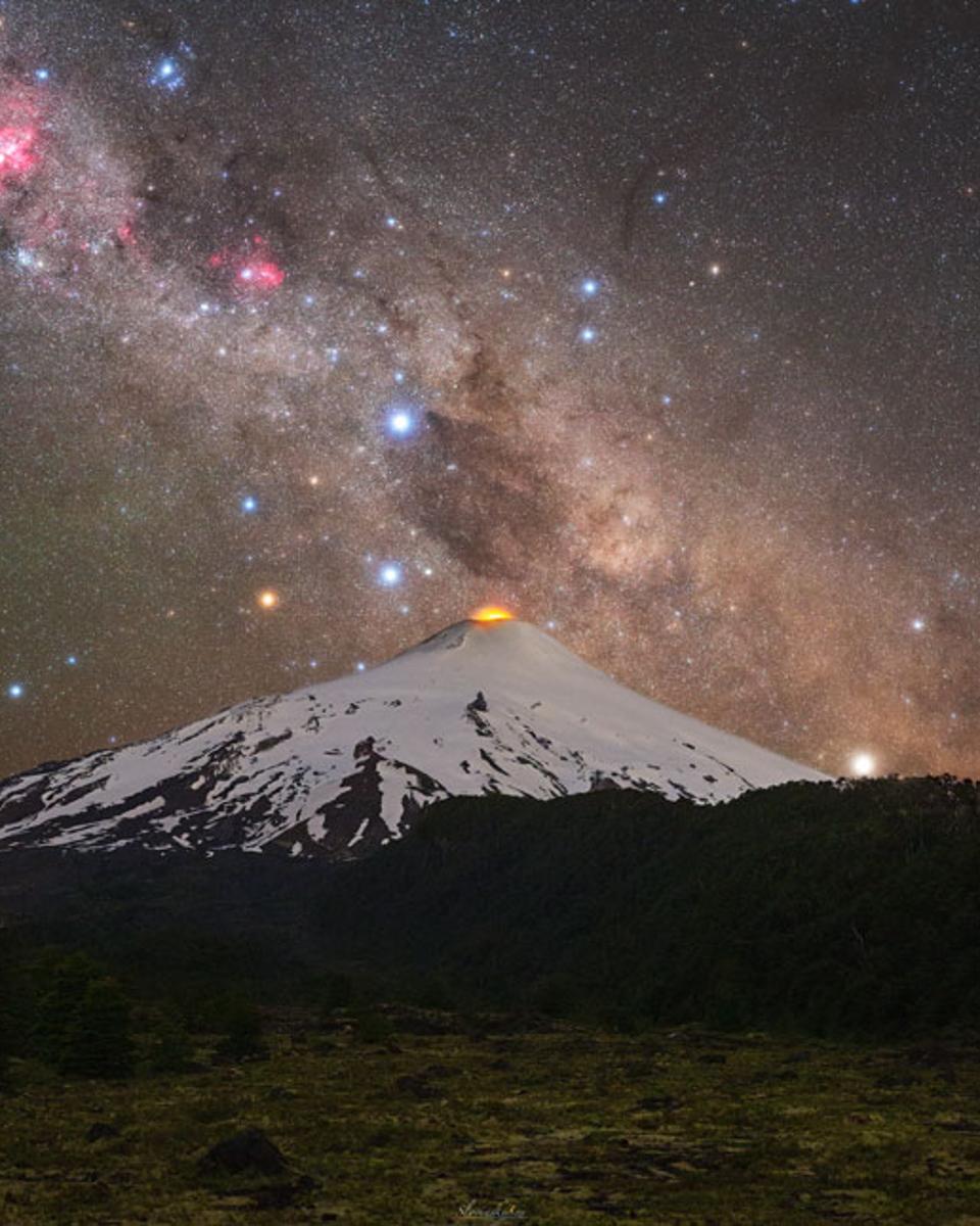 Southern Cross over Chilean Volcano