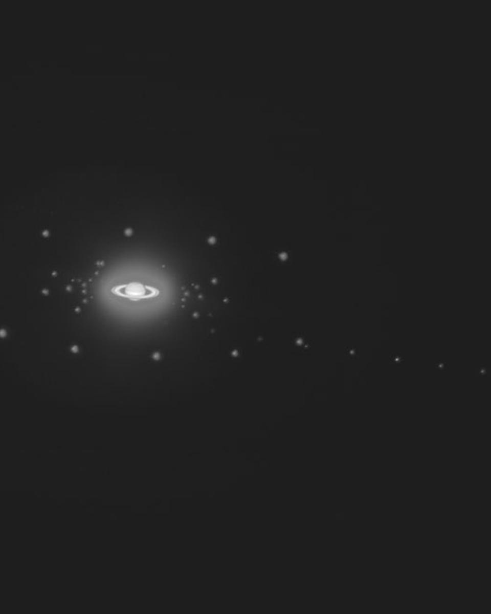 Saturn and Six Moons