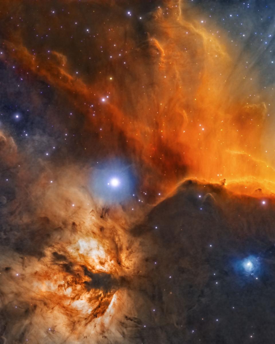 The Horsehead and Flame Nebulas