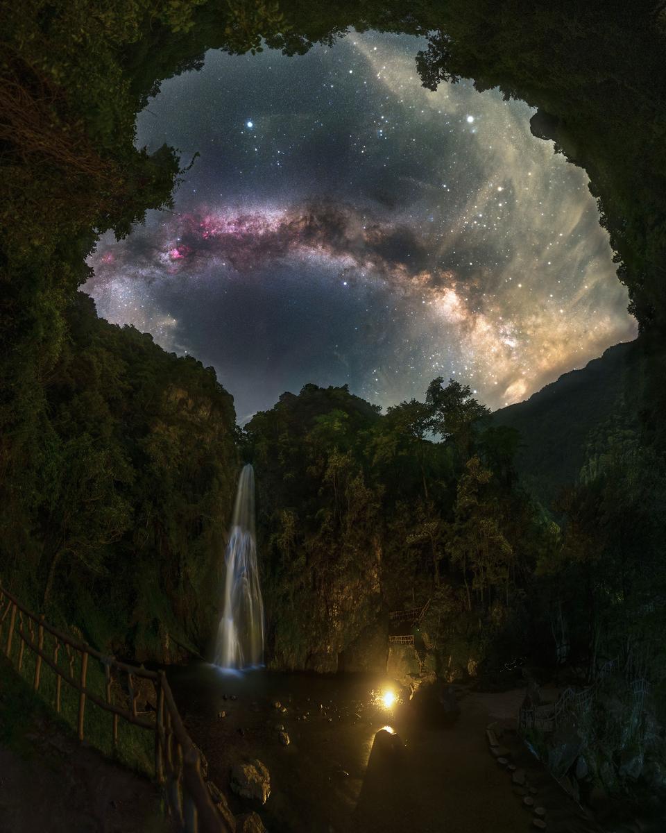 A Waterfall and the Milky Way