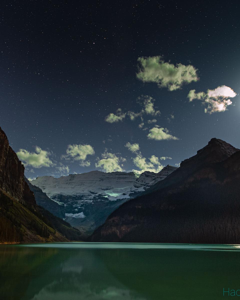 Fireball over Lake Louise
