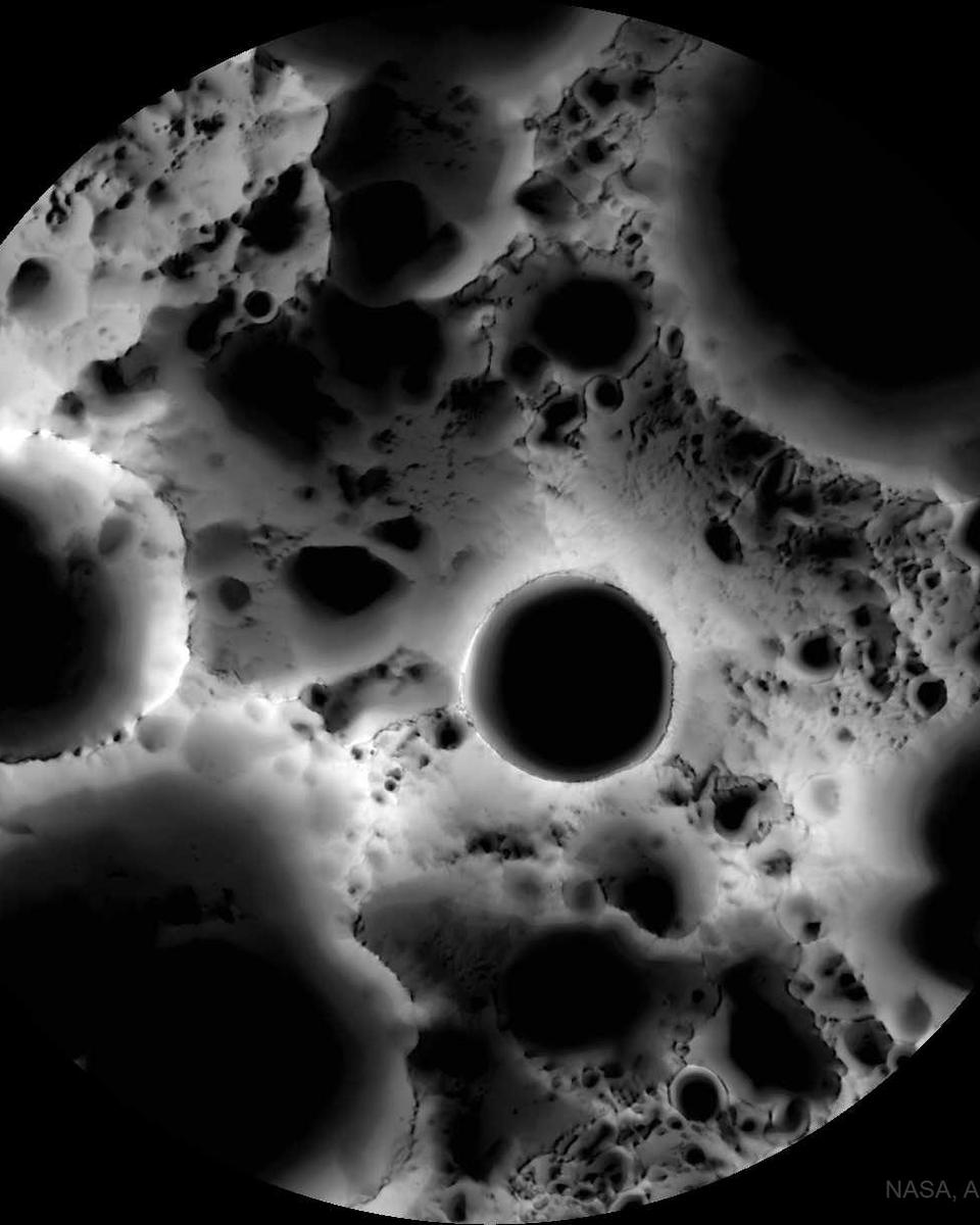 Shadows at the Moon's South Pole