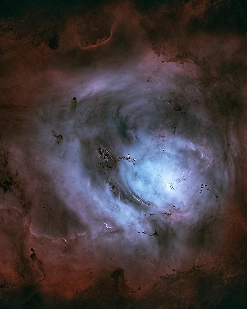 The Lagoon Nebula without Stars