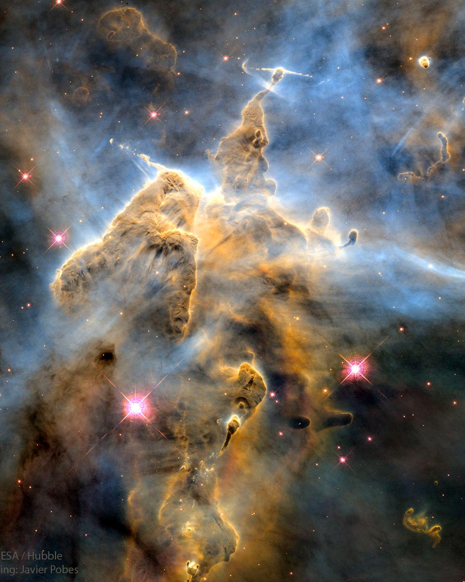 Mountains of Dust in the Carina Nebula