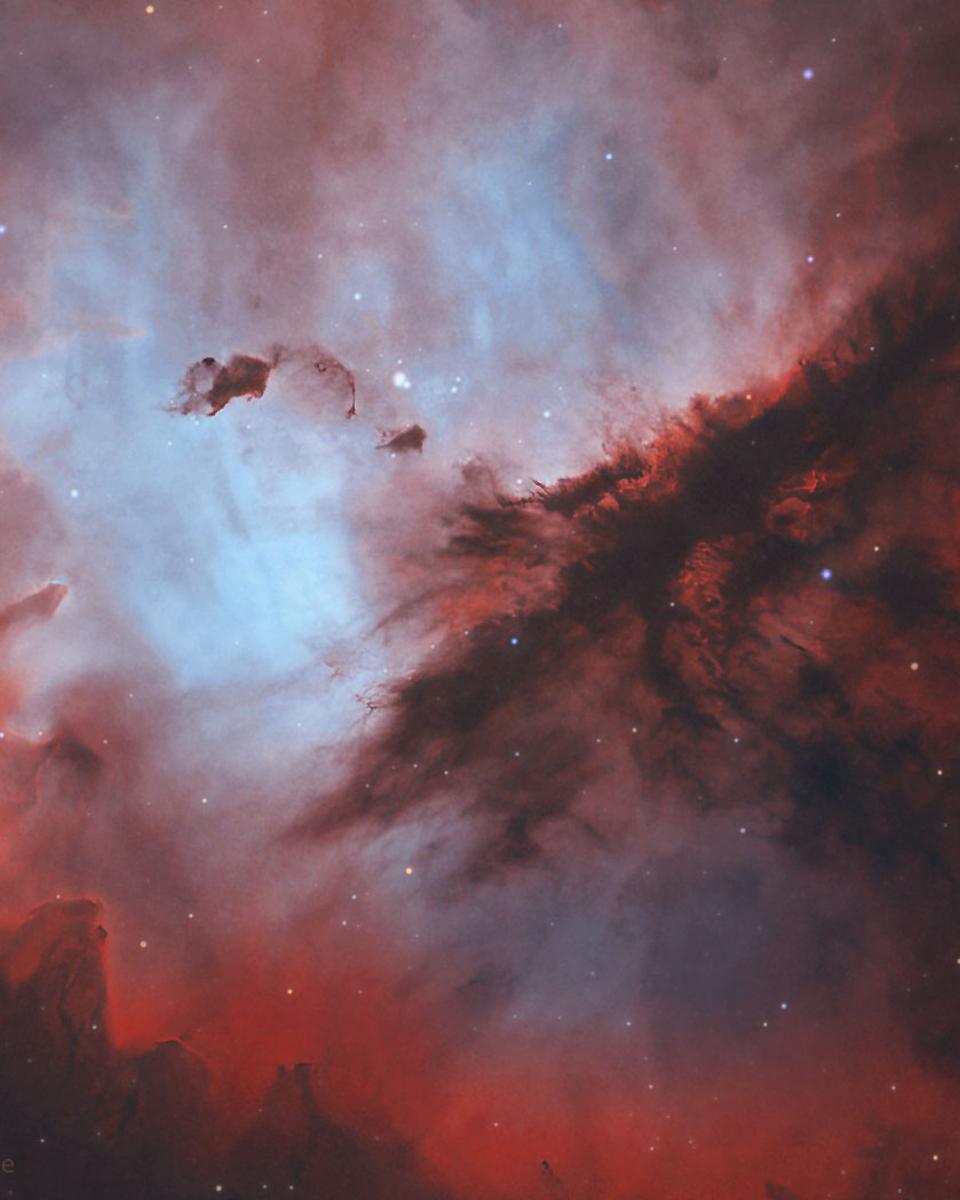 Dust Clouds of the Pacman Nebula
