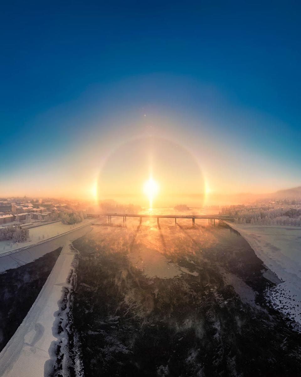 Sun Halo at Sixty-three Degrees North