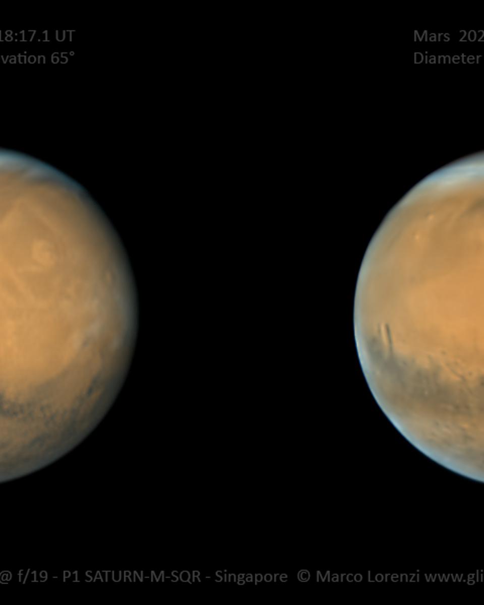 Stereo Mars near Opposition