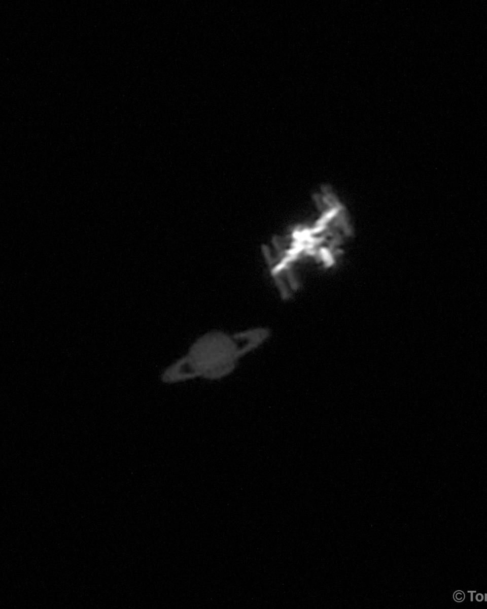 Saturn and the ISS