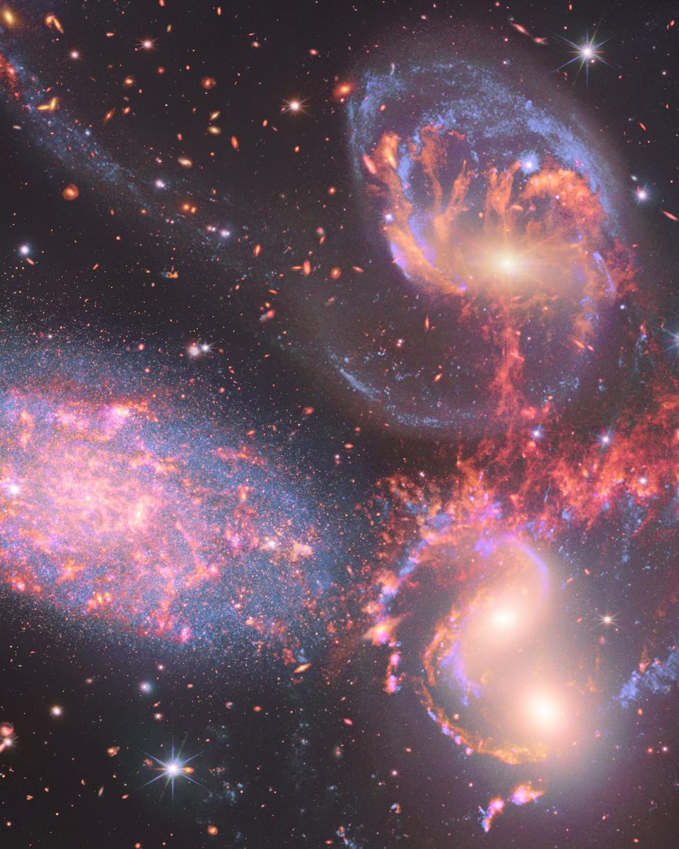 Stephan's Quintet from Webb, Hubble, and Subaru
