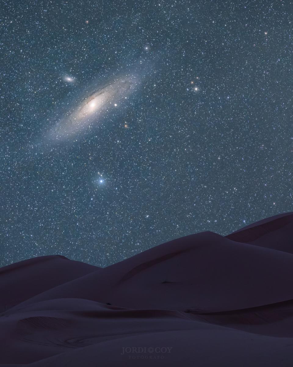 Andromeda over the Sahara Desert