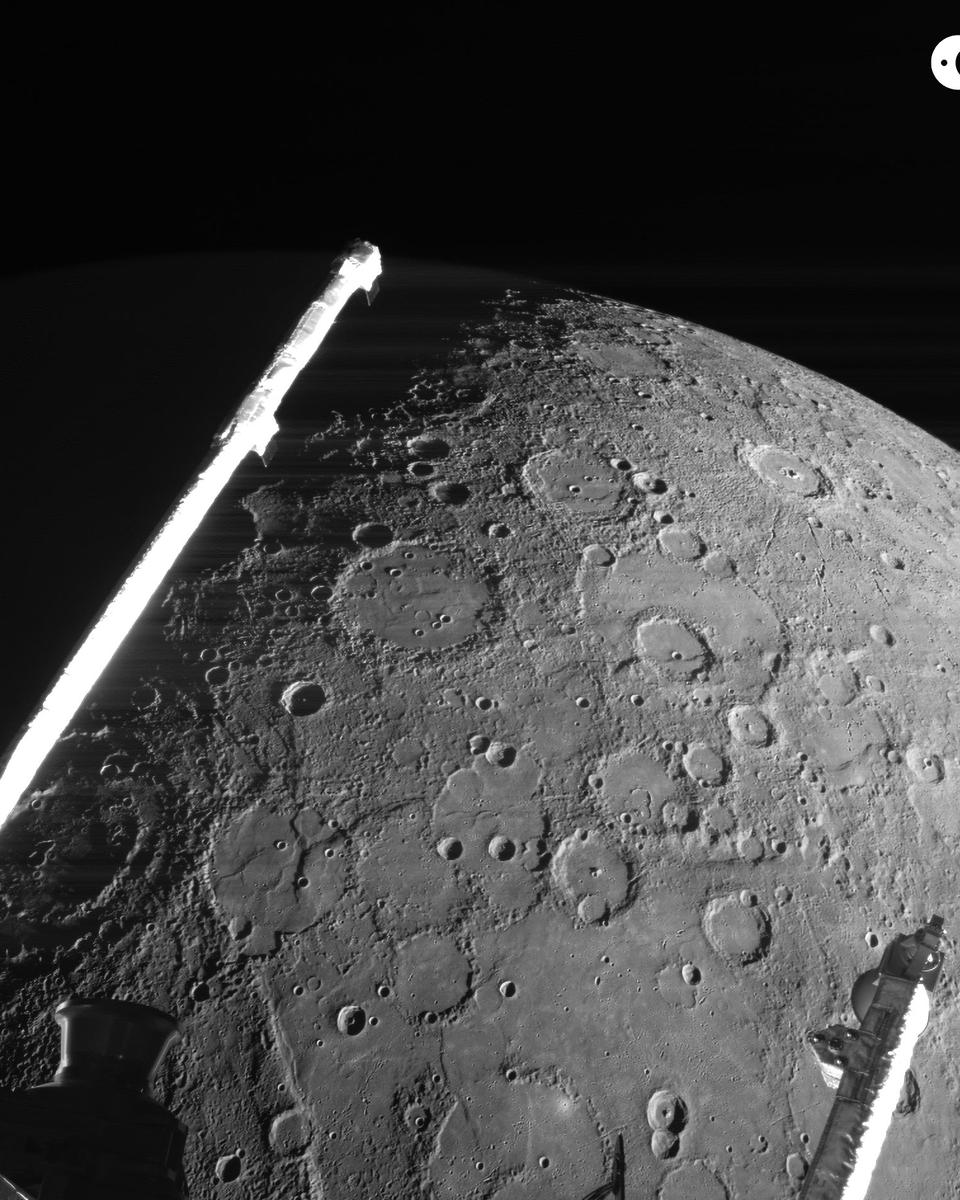 Mercury from Passing BepiColombo