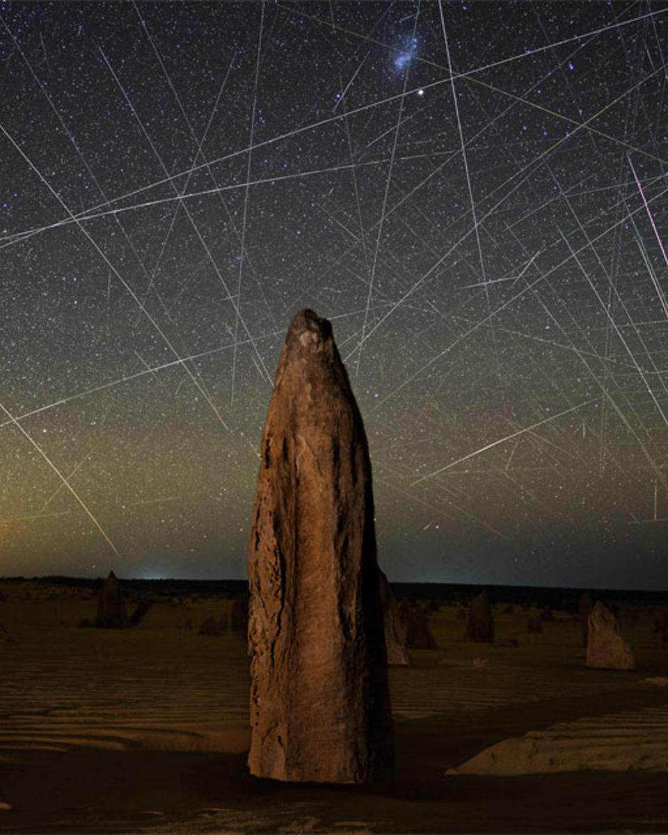 Satellites Behind Pinnacles