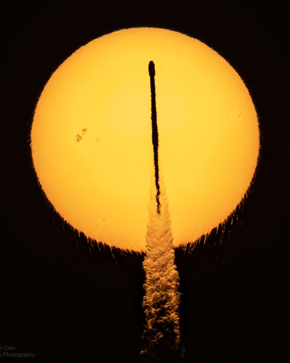 Rocket Transits Rippling Sun