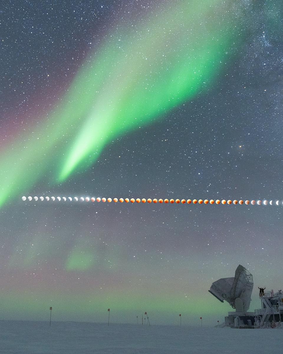 Lunar Eclipse at the South Pole