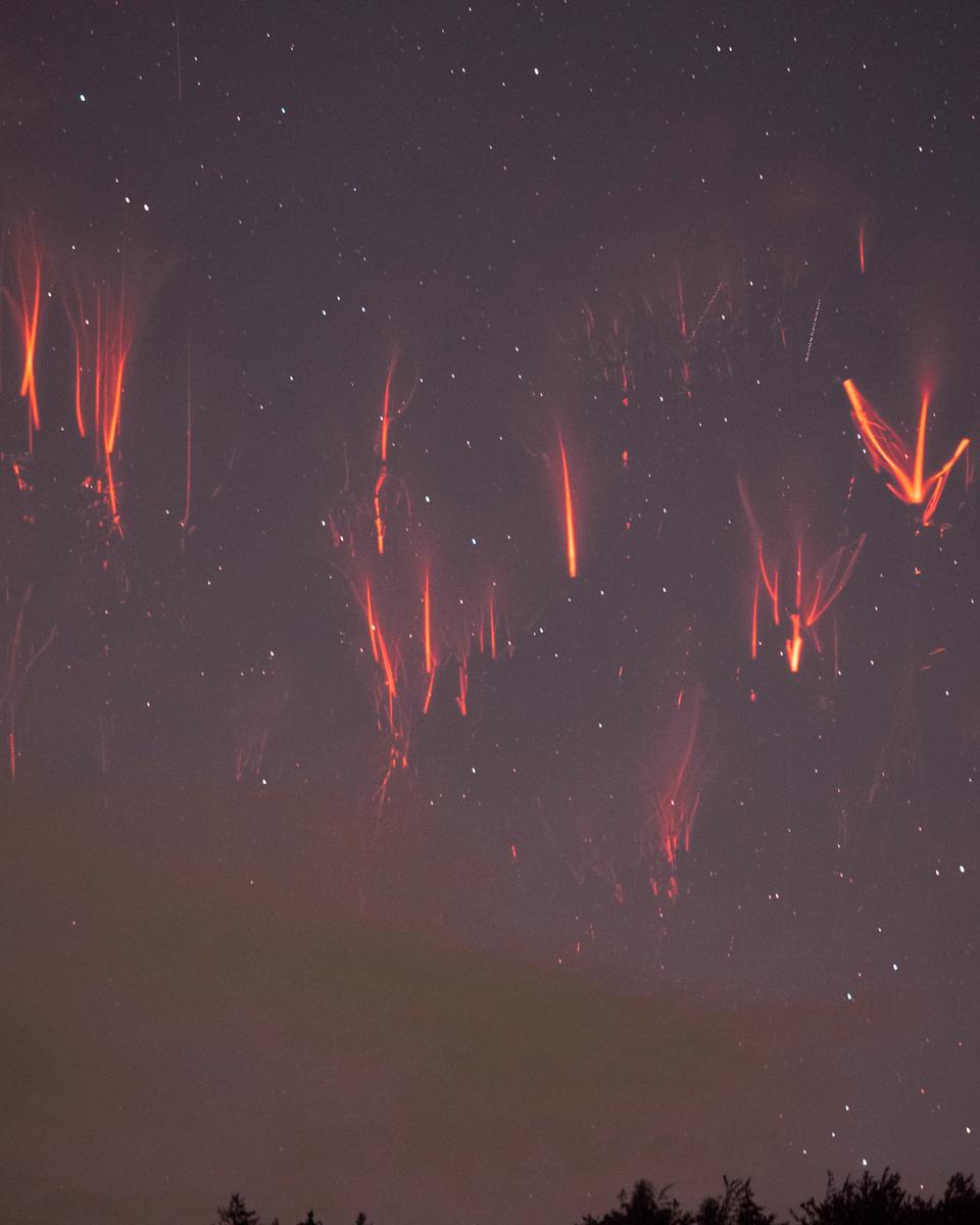 Red Sprite Lightning over the Czech Republic