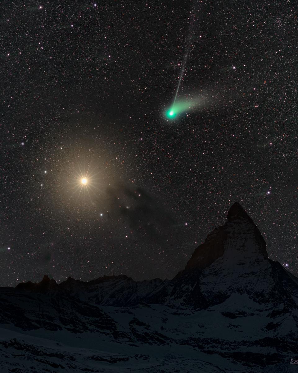 Comet ZTF and Mars
