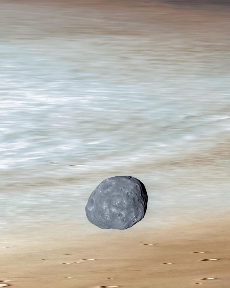 Phobos over Mars