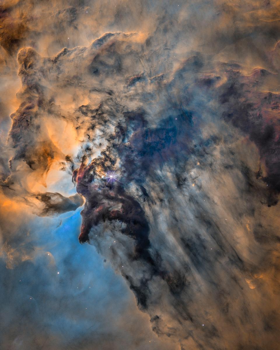 The Busy Center of the Lagoon Nebula