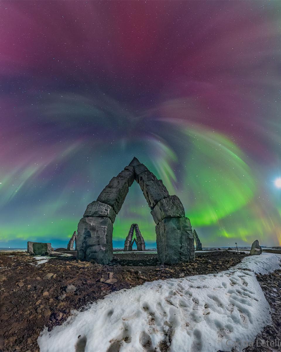 Aurora Over Arctic Henge