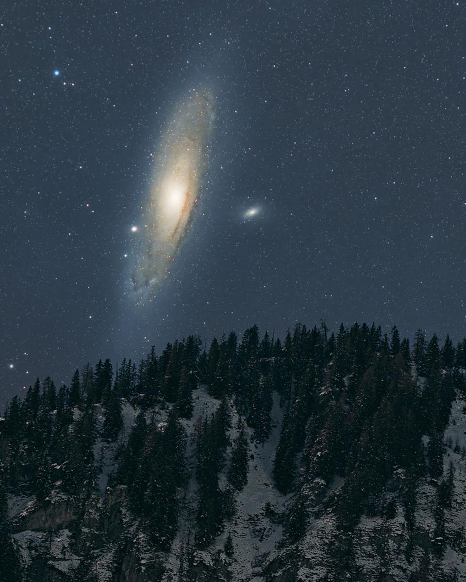 Andromeda over the Alps