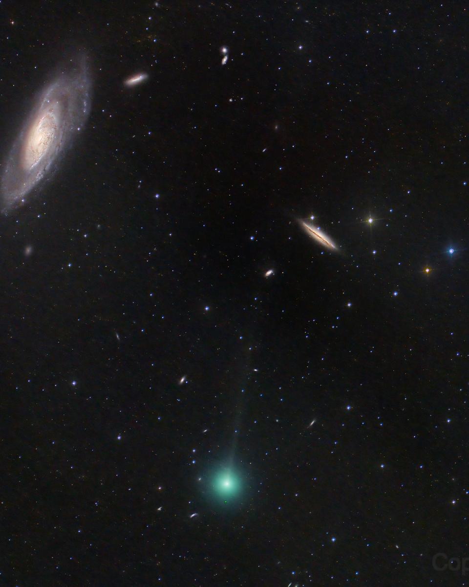 Galaxies and a Comet